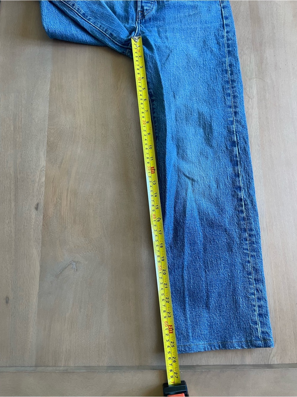 Levi’s Ribcage Straight Button Fly Blue Jeans - Picture 11 of 11